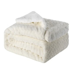 Thickened Flannel & Lamb Wool Blanket