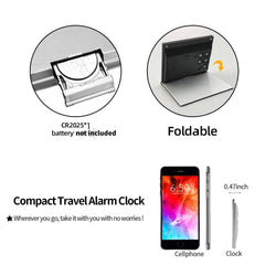 Digital Travel Alarm Temperature Clock