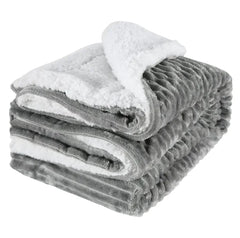 Thickened Flannel & Lamb Wool Blanket