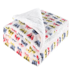 Thickened Flannel & Lamb Wool Blanket