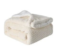 Thickened Flannel & Lamb Wool Blanket